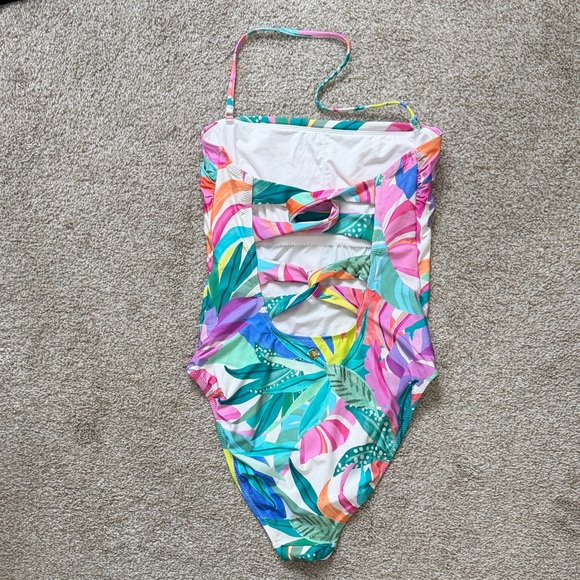 Sunshine 79 Women Sz 12 Strappy Fantasy Vacation Bandeau One Piece Swimsuit - Picture 4 of 10